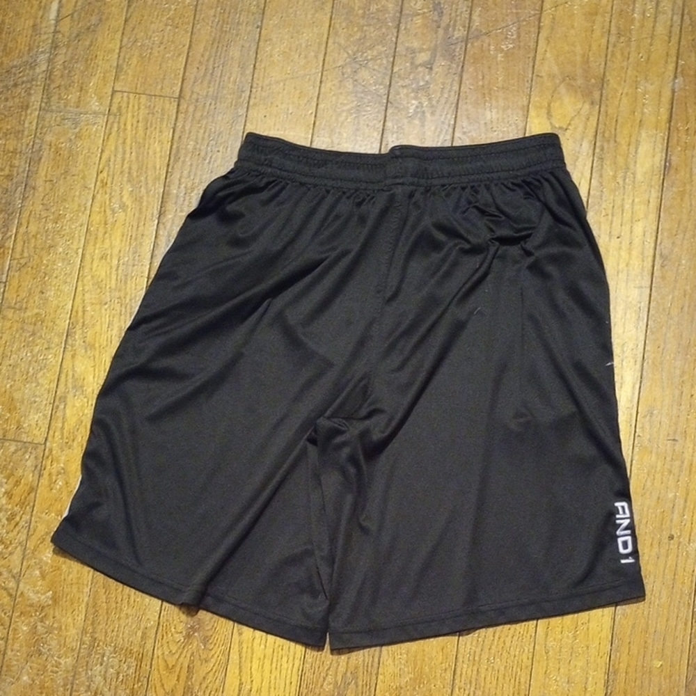 AND1 Black Athletic Performance Shorts